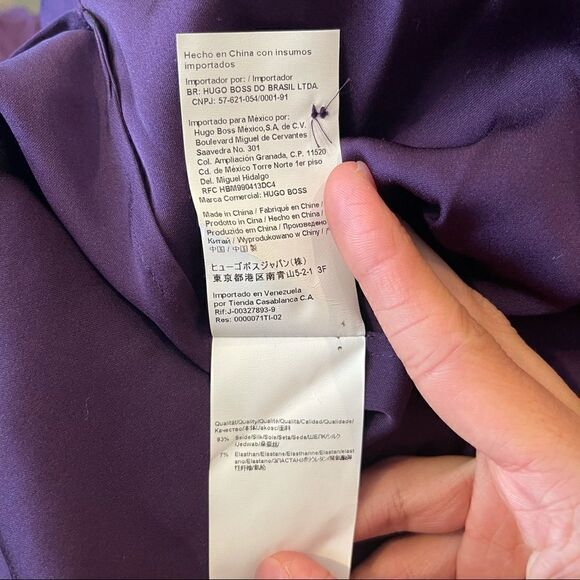 Hugo Boss Ladelia Blouse NWTin PURPLE Color - Picture 9 of 10